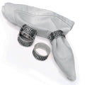 SALE Celtic Silver Plated Embossed Napkin Rings 4 piece Set