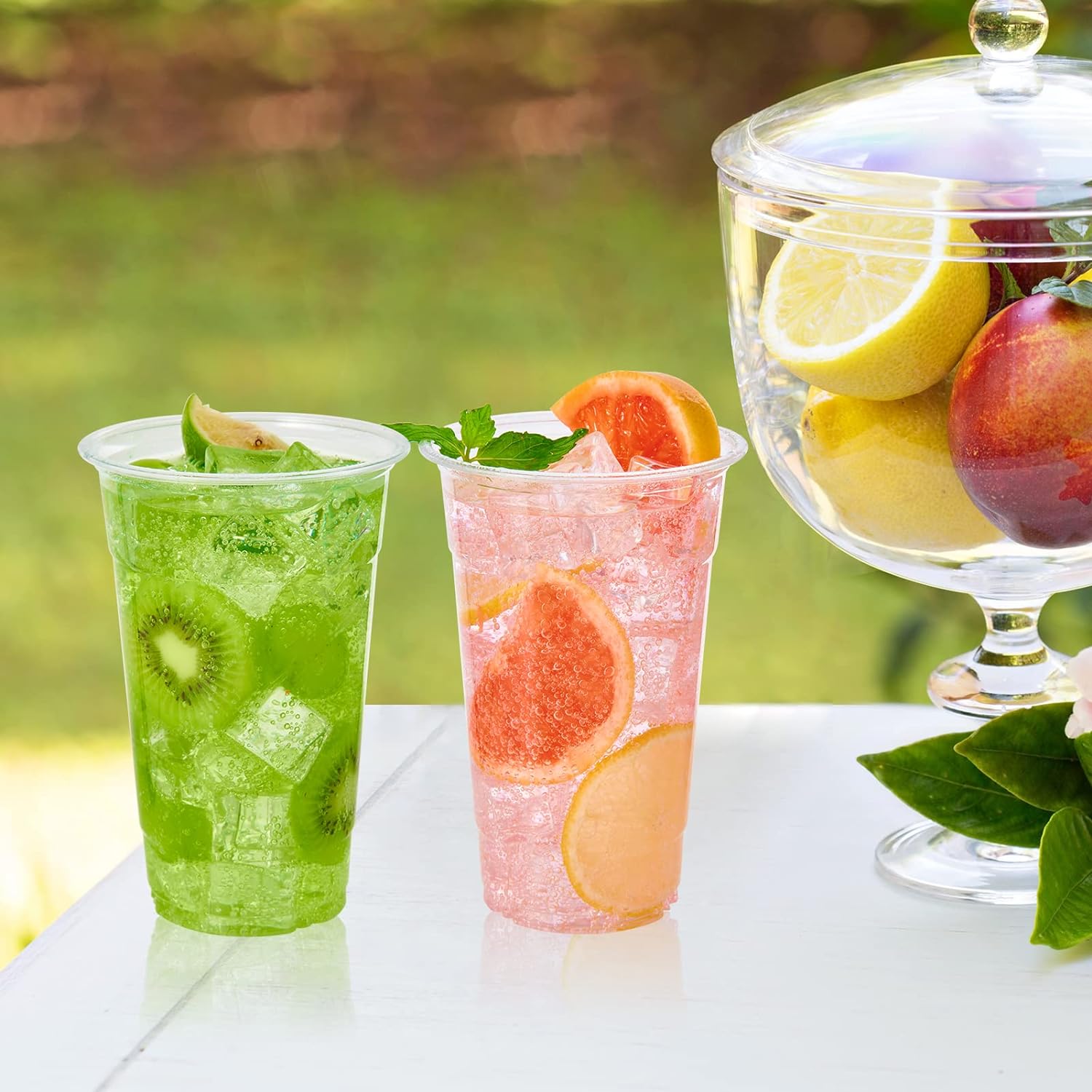 *WHOLESALE* 24oz Plastic Clear PET Cups 600/Case