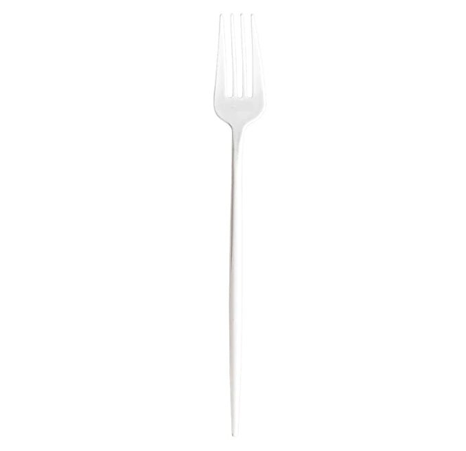 Novelty Cutlery Dinner Forks White Plastic