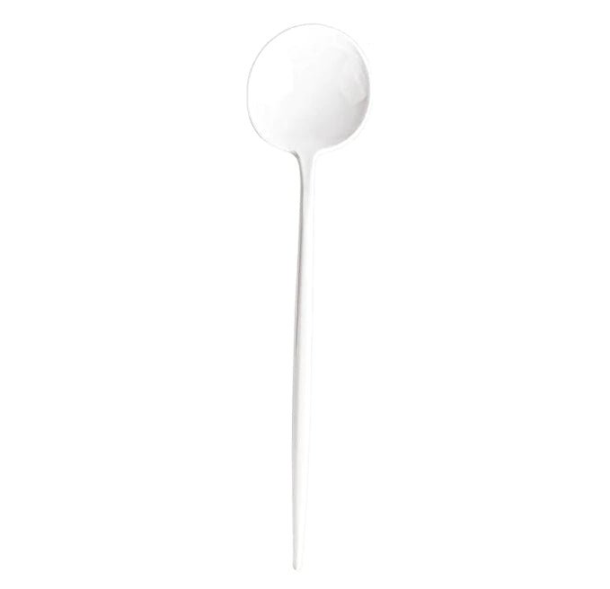 Novelty Cutlery Dinner Soup Spoon White Plastic