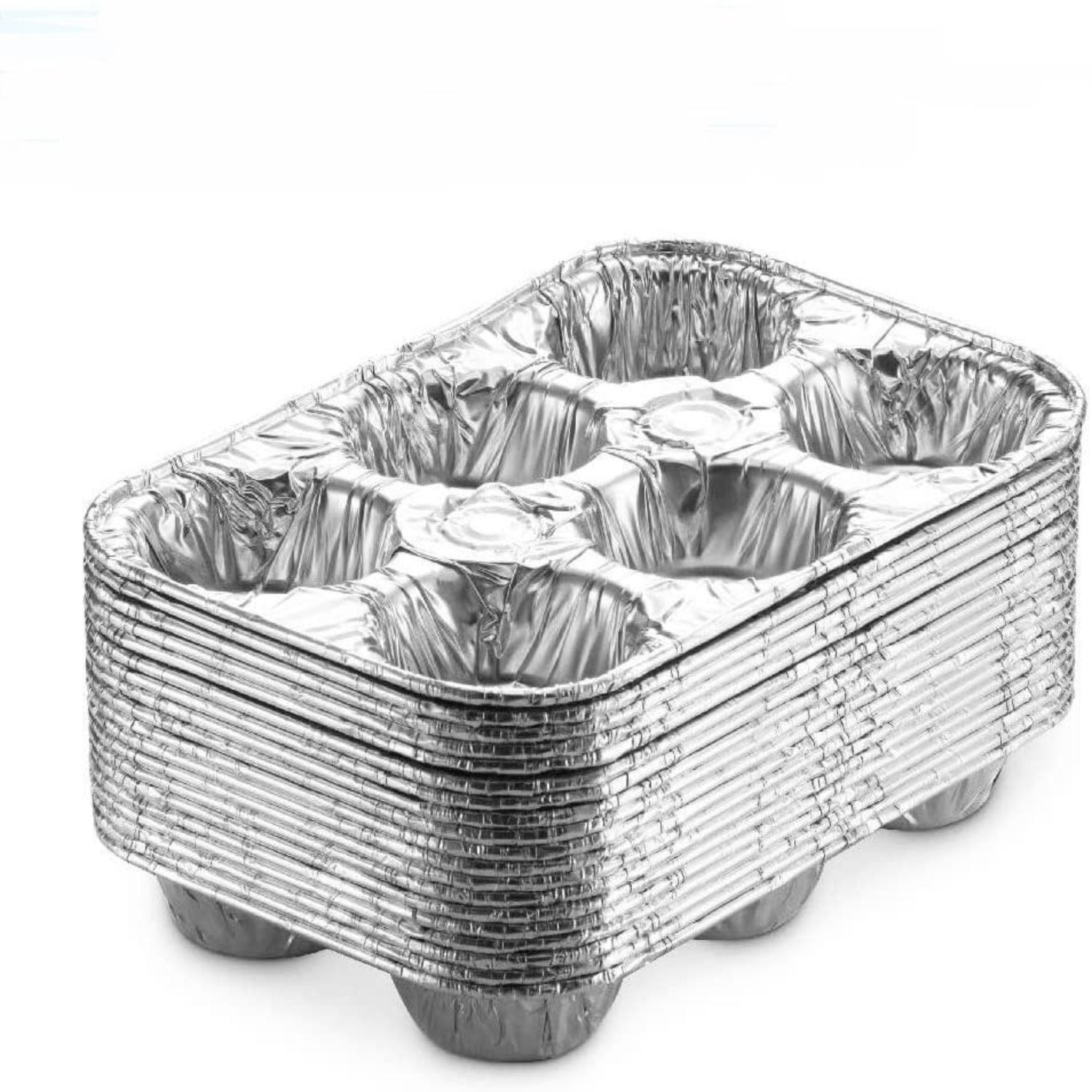 Muffin Foil Pan 6 Cup Section Disposable Aluminum