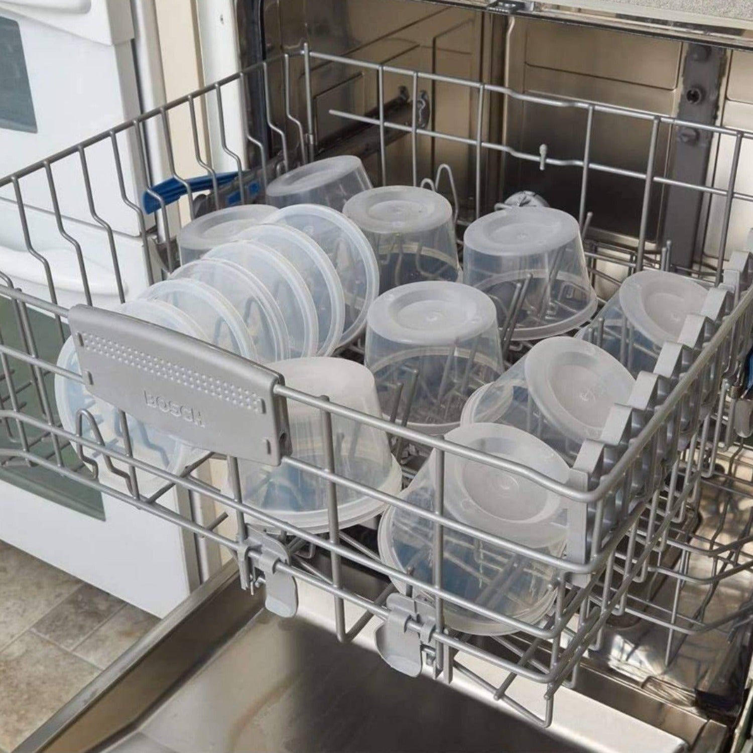 10oz Containers With Lids Clear Light Weight Plastic Food Storage