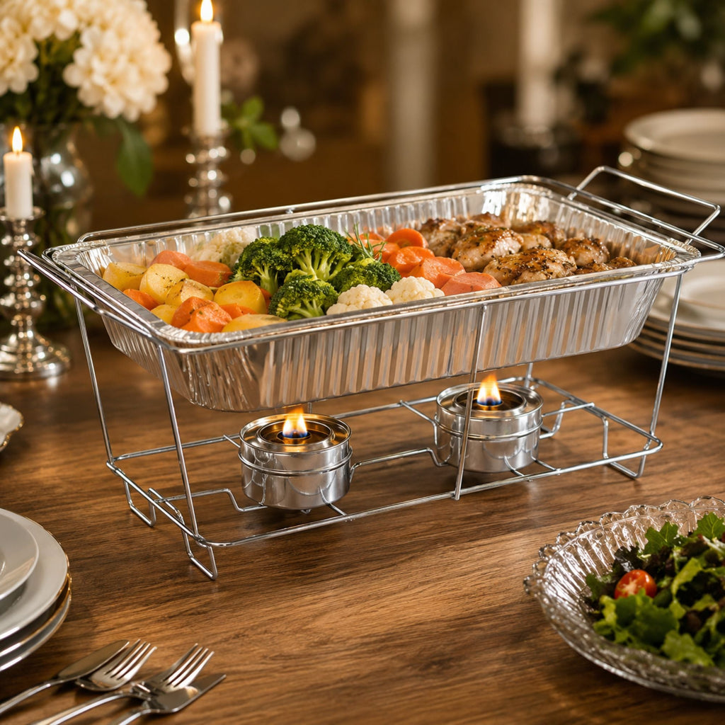 Full Size Metal Wire Chafing Rack Buffet Stand for Disposable Aluminum Pans