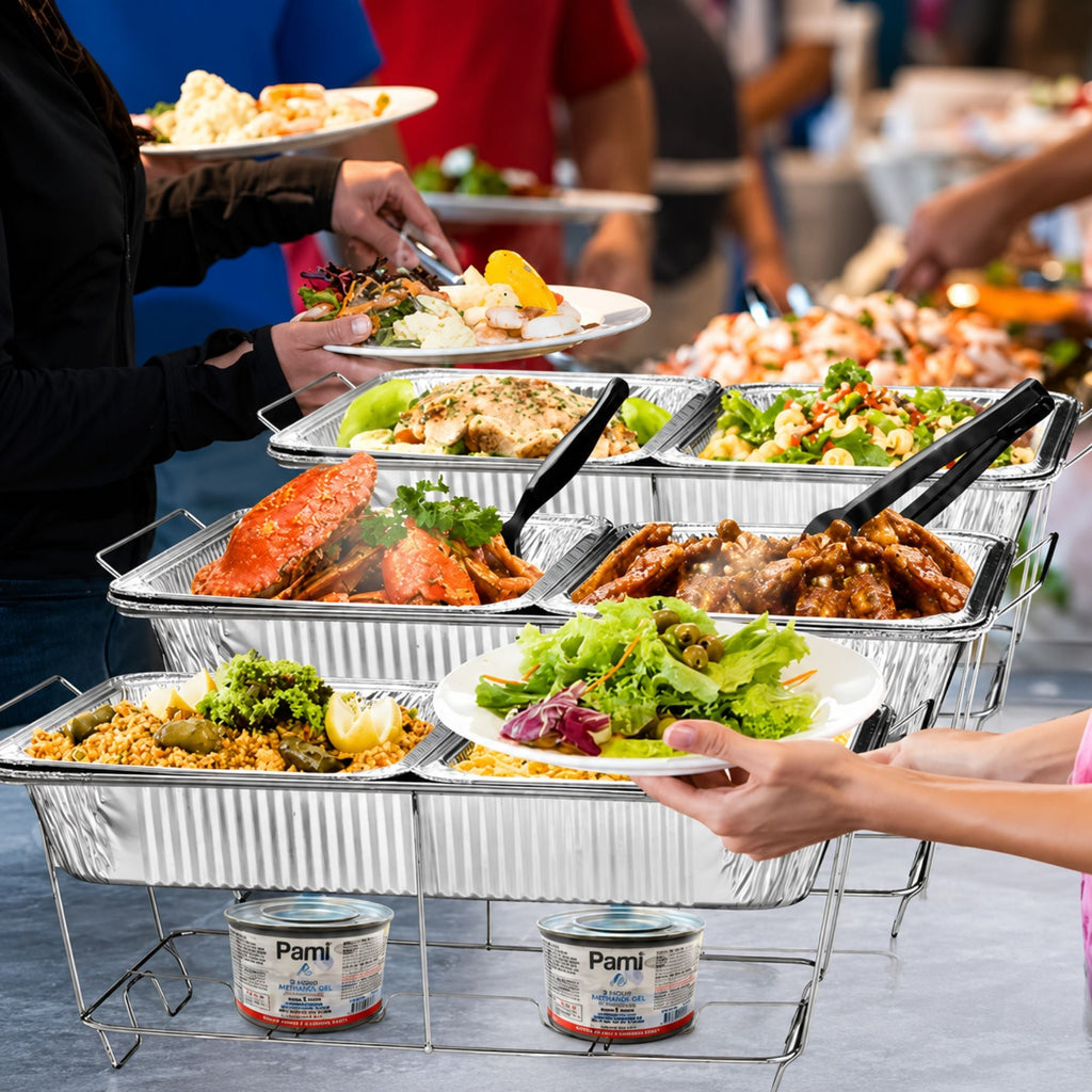 Full Size Metal Wire Chafing Rack Buffet Stand for Disposable Aluminum Pans