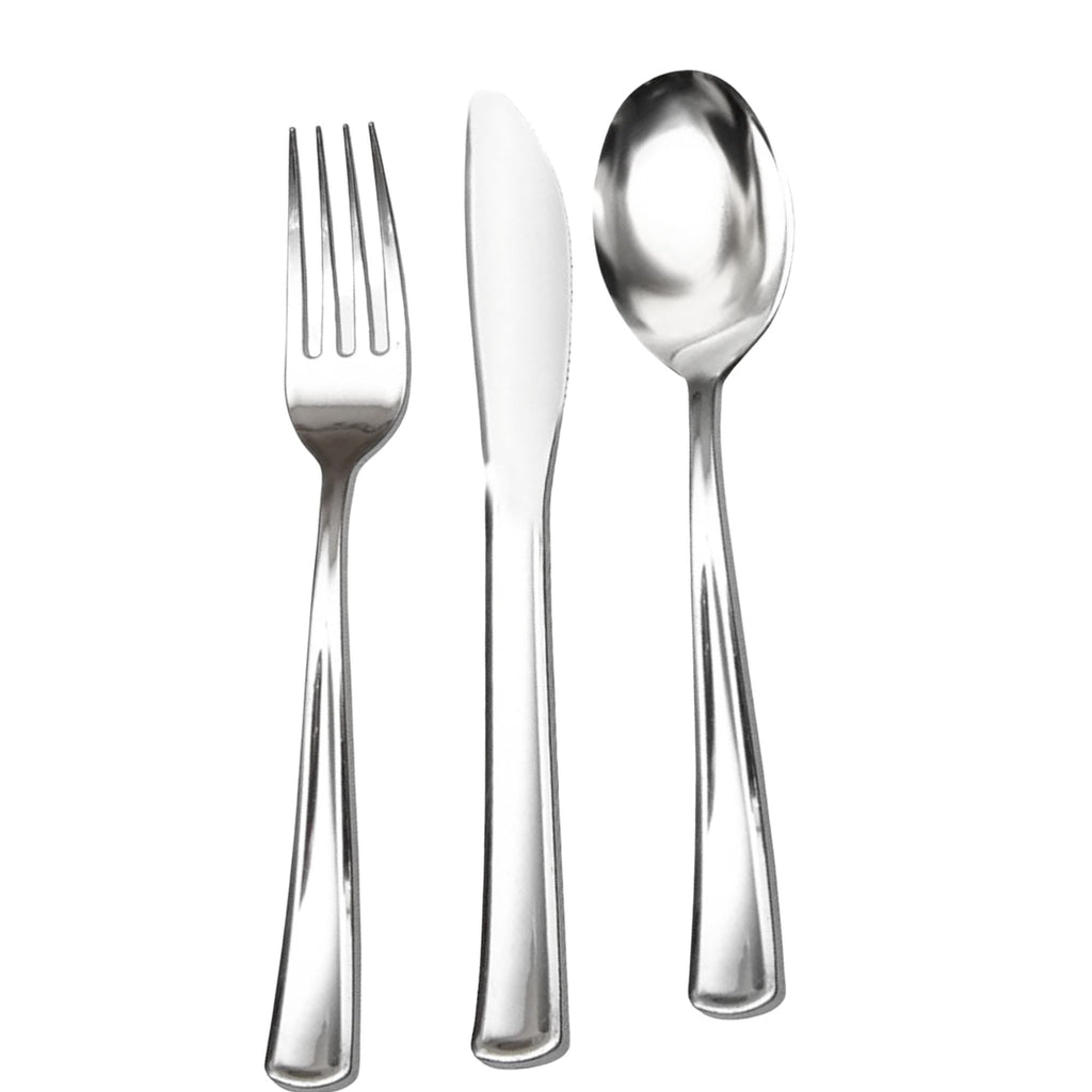 Fork Polished Silver Plastic 288 PCS