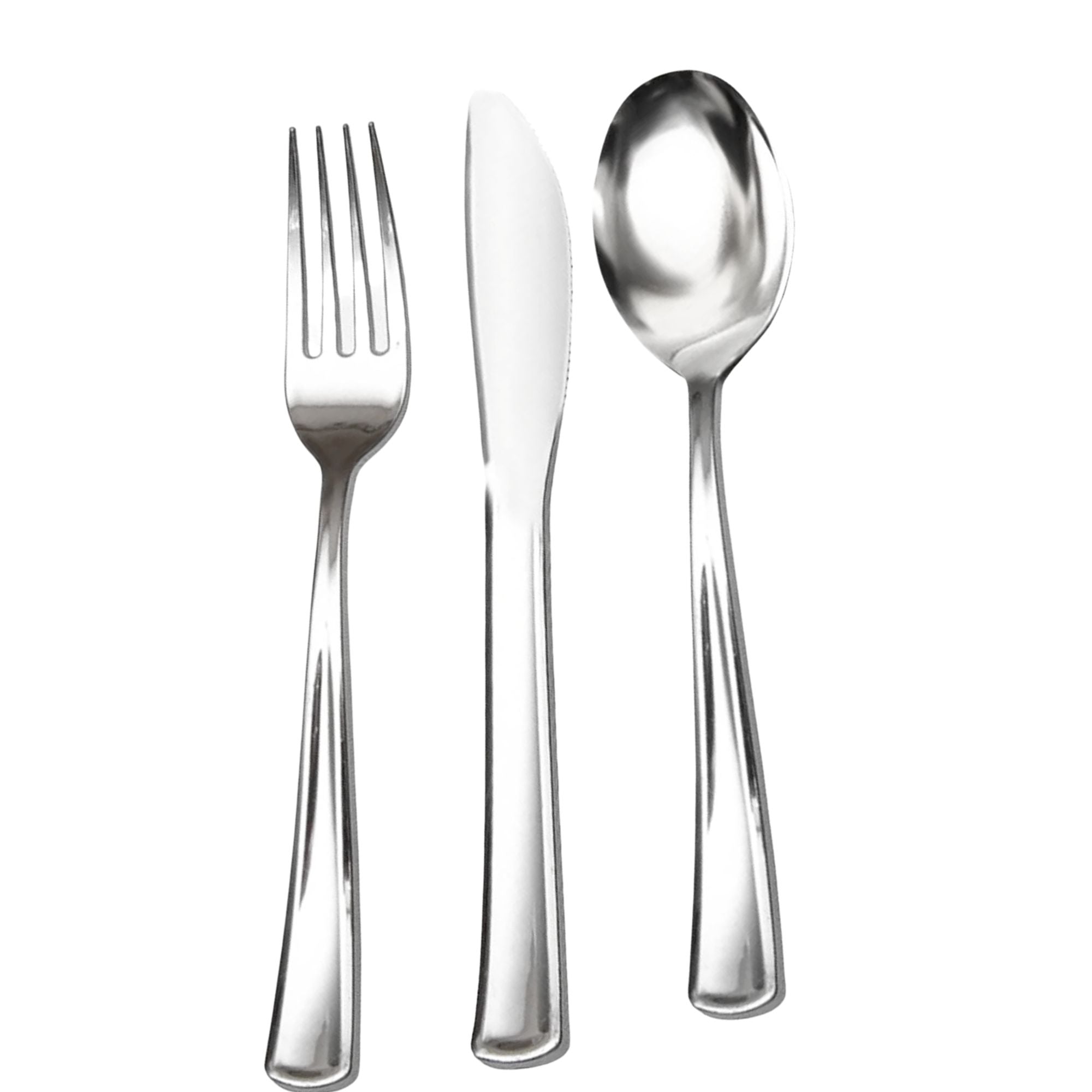 Fork Polished Silver Plastic 288 PCS