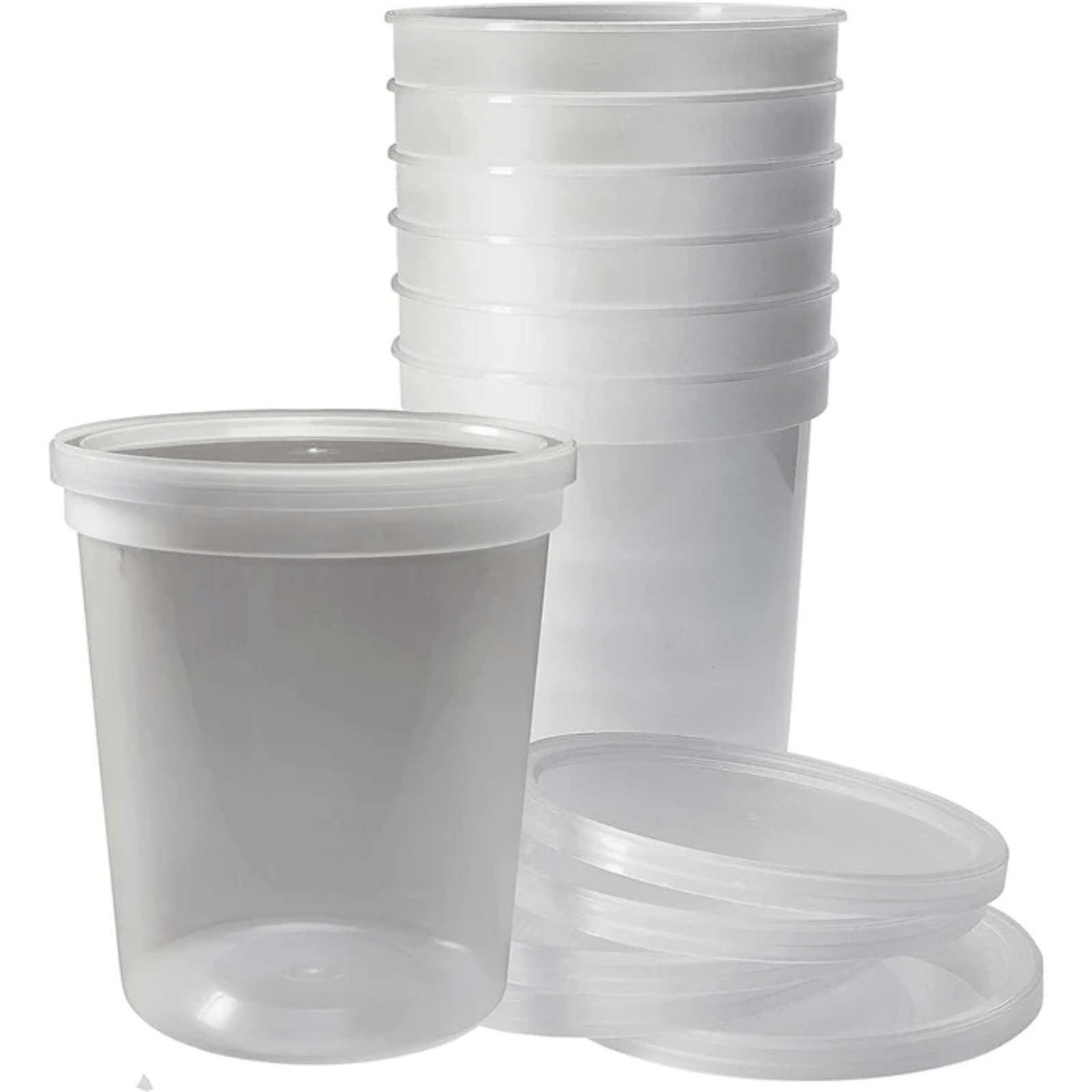 32oz Deli Container with Lids Heavyweight  Plastic