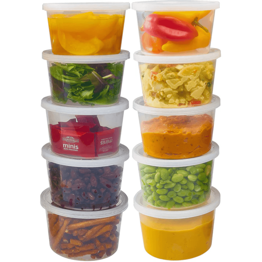 64oz Container with Lids Extra Strong Quality Deli Disposable Plastic