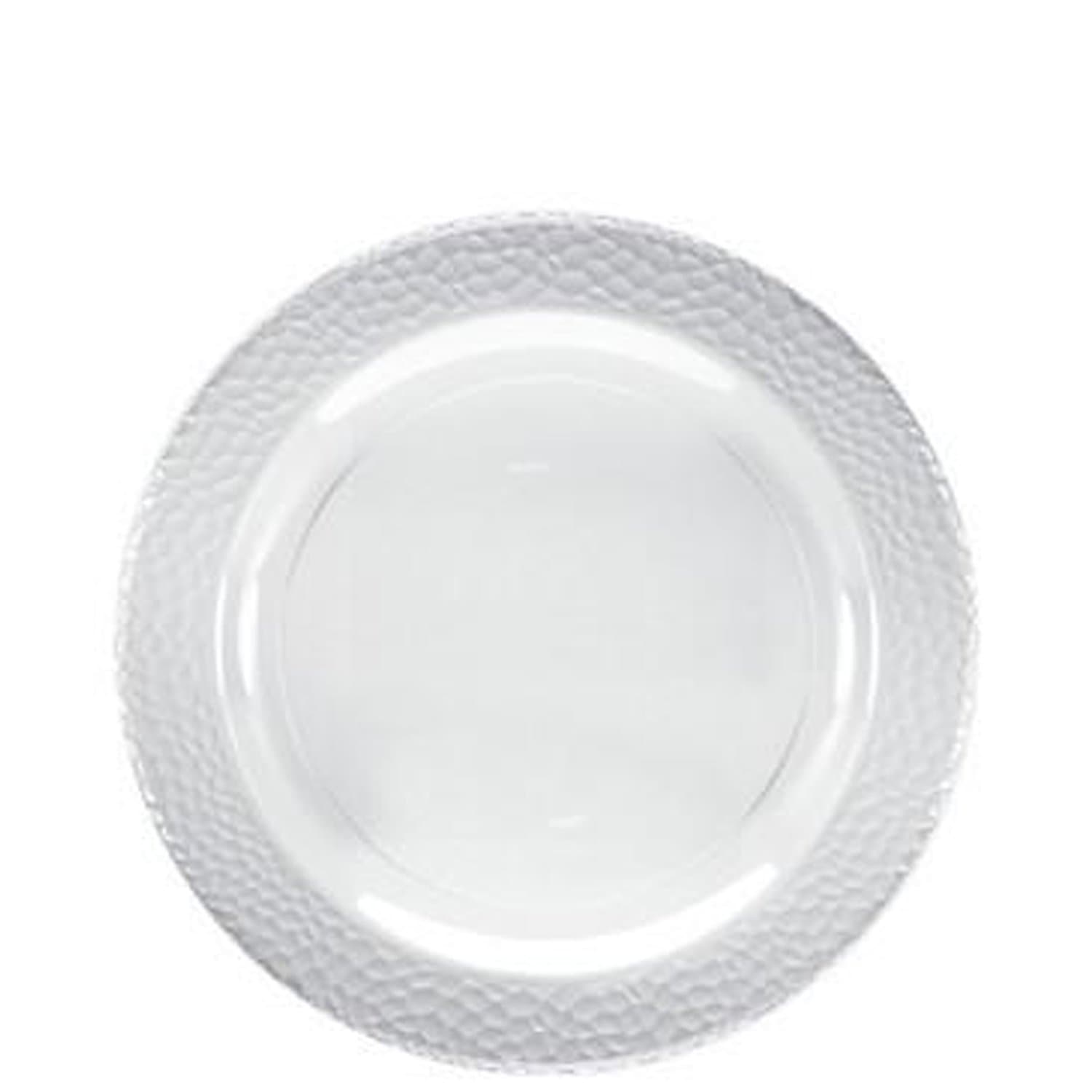 Pebbled 7.5" Clear Appetizer/Dessert Plate Plastic