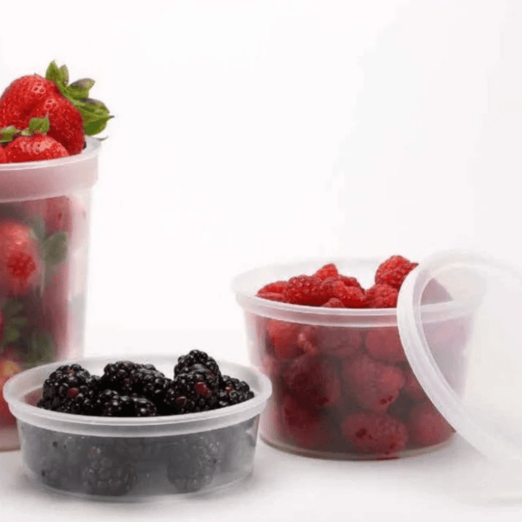 8oz Deli Container with Lid Heavyweight Plastic