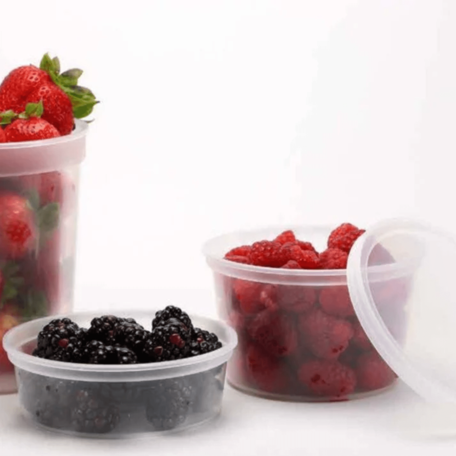 8oz Deli Container with Lid Heavyweight Plastic
