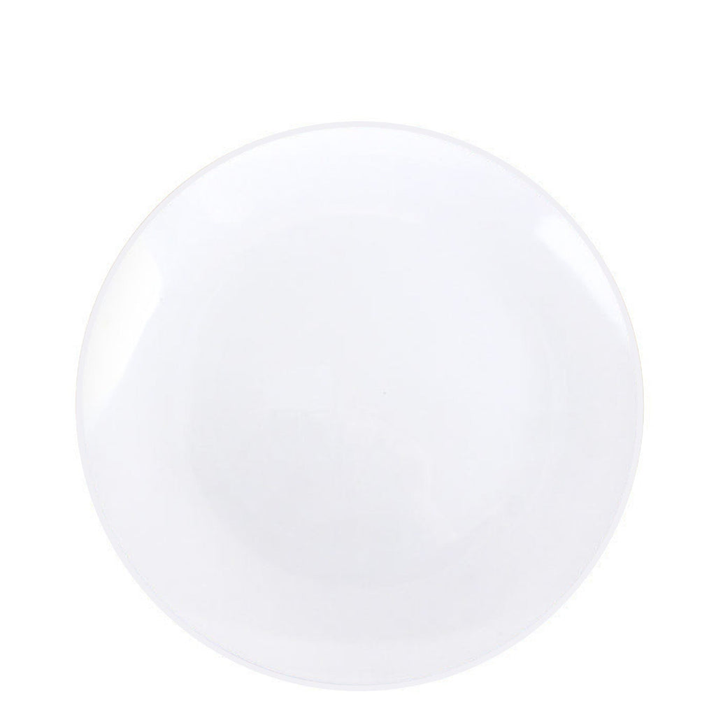 Organic Plastic 7.5" White Appetizer/Dessert Plate Bowls Blue Sky 10 Pieces