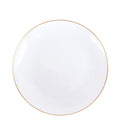 Organic 7.5" Plastic White Gold Rim Appetizer/Dessert Plate