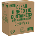 *WHOLESALE* DART Lid Container Model # C57PST1 ClearSeal Hinged  Plastic 500/case