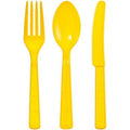 Sunshine Yellow Combo Cutlery Plastic Disposable