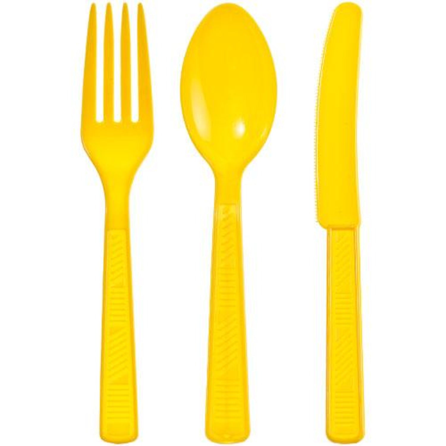 Sunshine Yellow Combo Cutlery Plastic Disposable