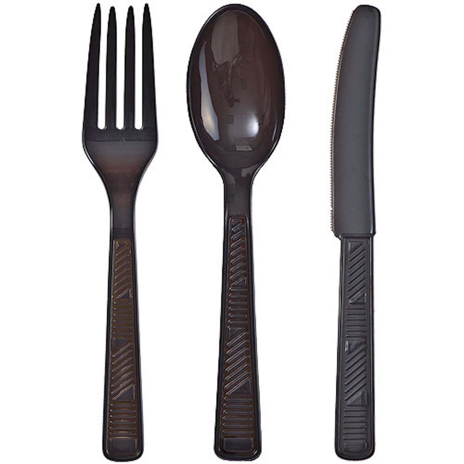 Black Plastic Combo Cutlery
