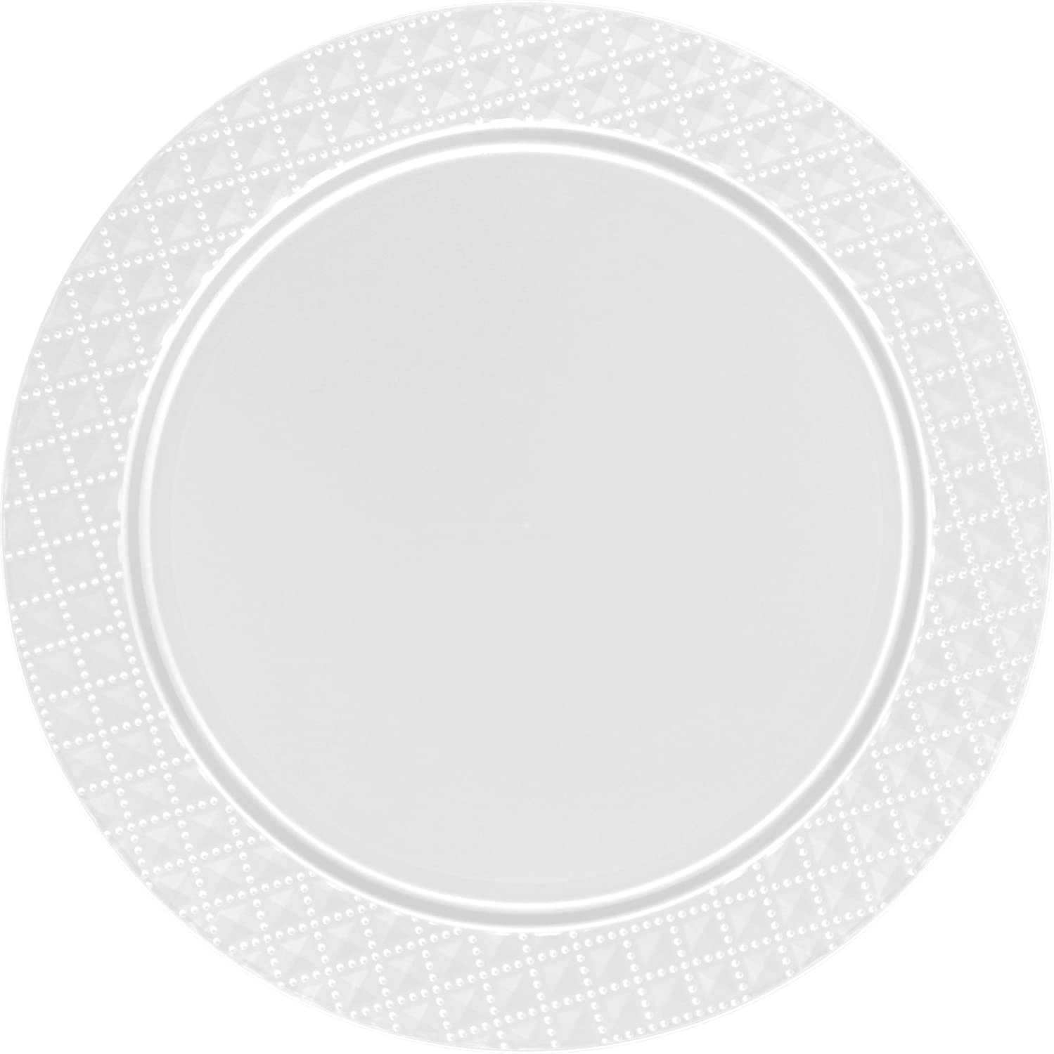 Diamond Design Plastic Charger Clear 13" 2 Pack