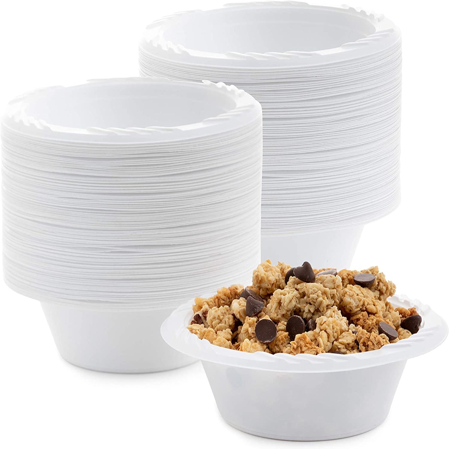 *WHOLESALE* 5oz White Dessert Bowls Lightweight Plastic  800/case