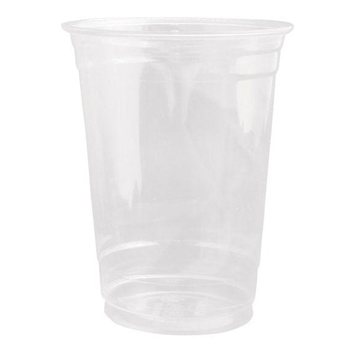 24oz Clear PET Cups With Flat Lid & Straw, for All Kinds of Beverages Plastic