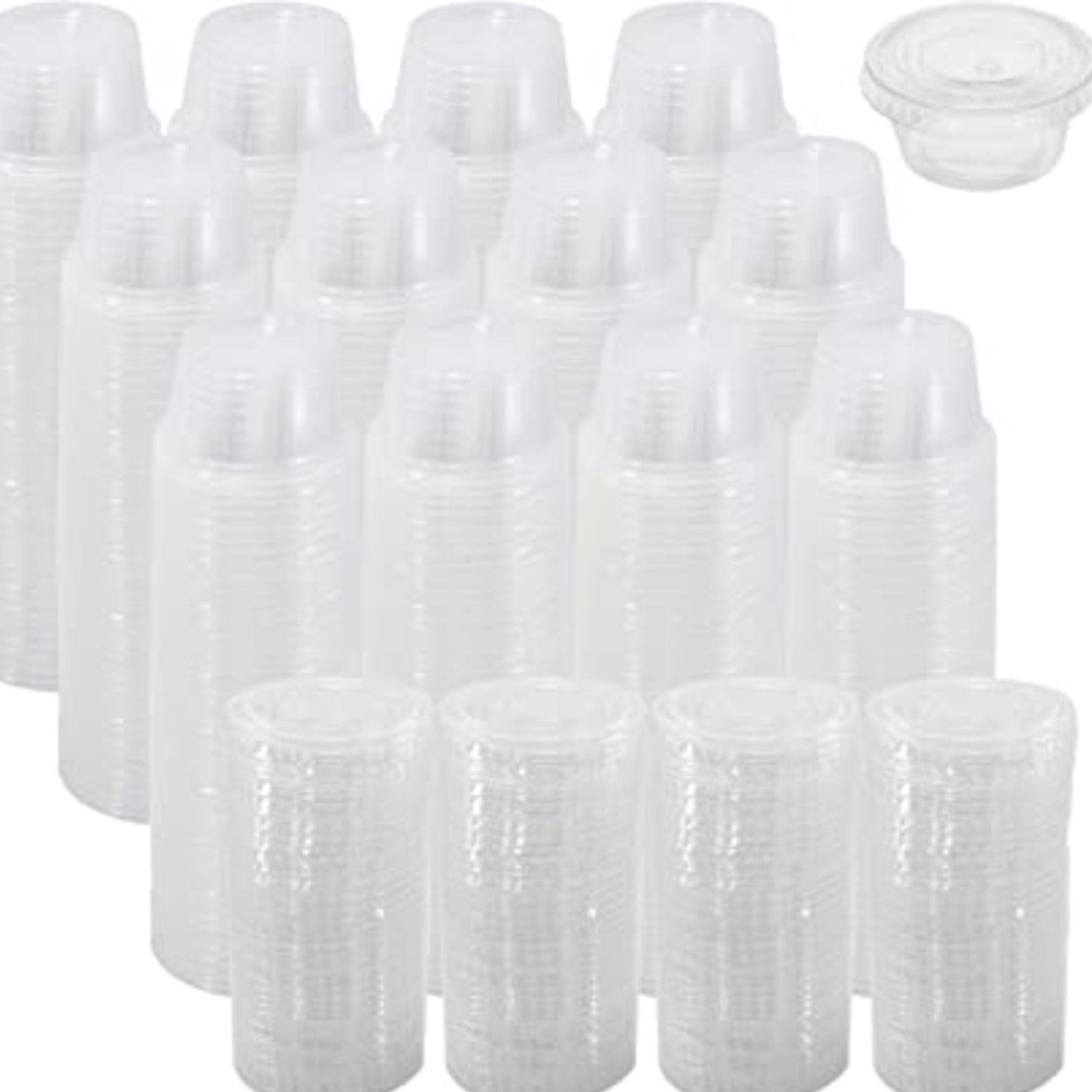 5.5oz Cups with Lids Clear Plastic