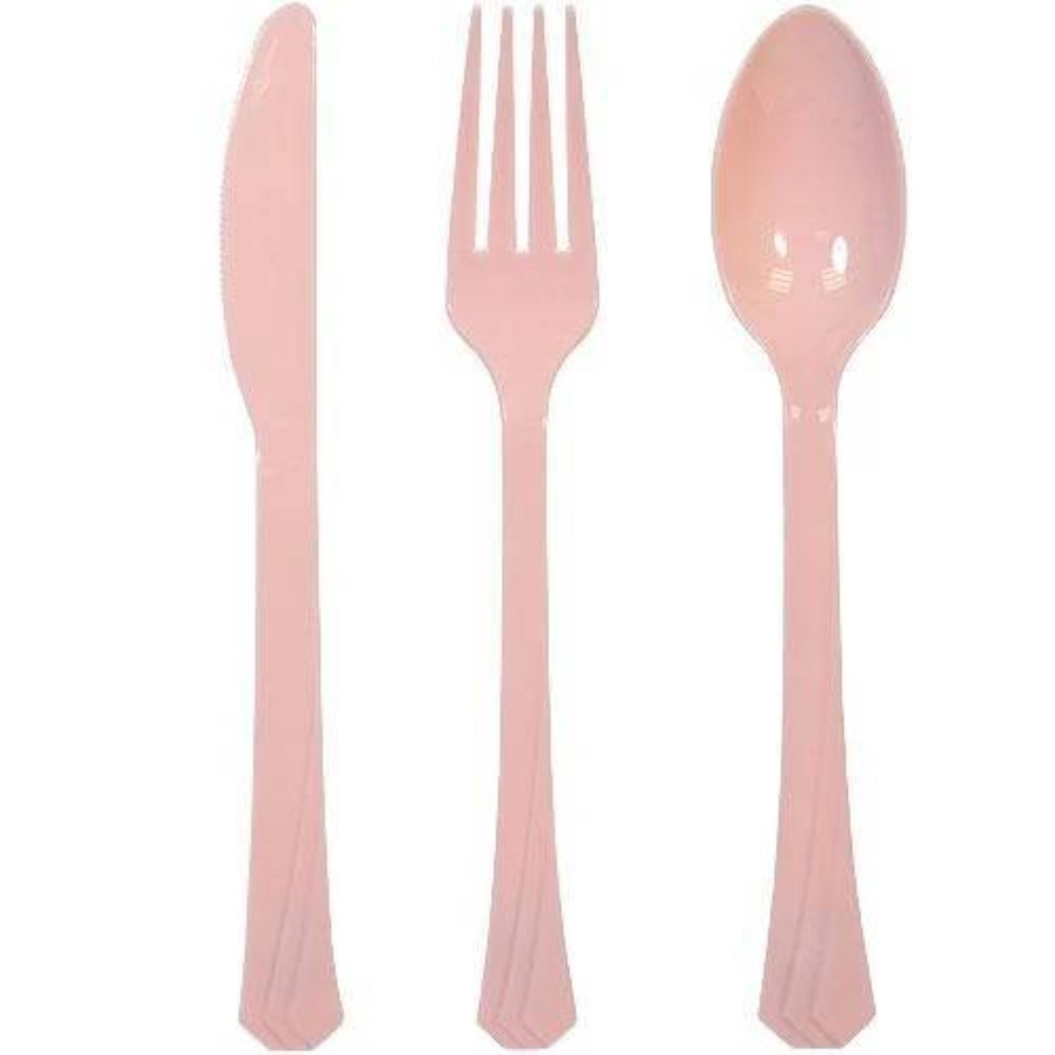 Cutlery Light Pink Combo Heavy Platic  24 count