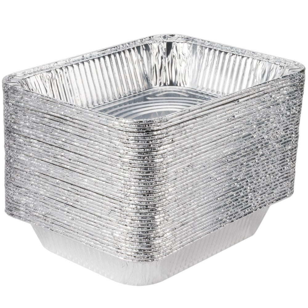 9×13 Half Size Heavy Weight Aluminum Pans with Dome lids