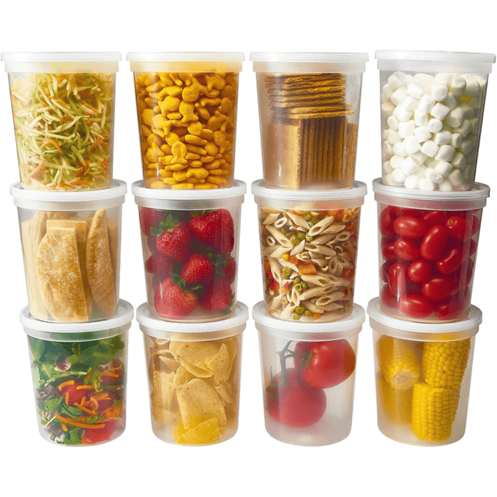 32oz Deli Container with Lids Heavyweight  Plastic