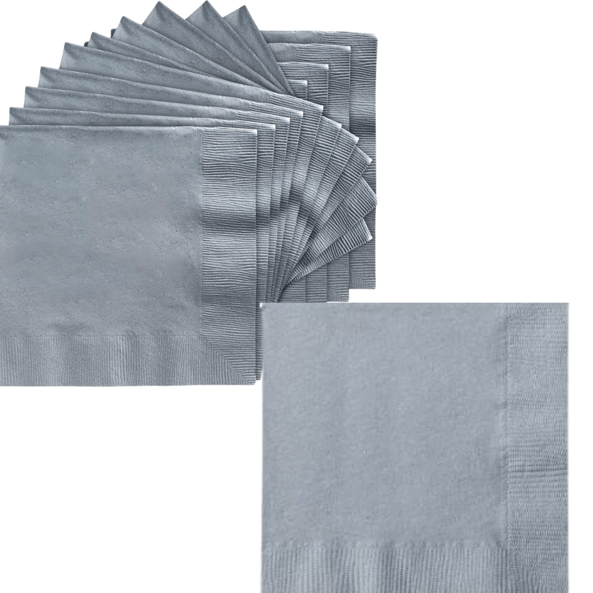 Silver Complete Disposable Dining Set | Budget Party Combo
