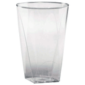 10oz Wine Square Bottom Tumbler Clear Elegant Plastic