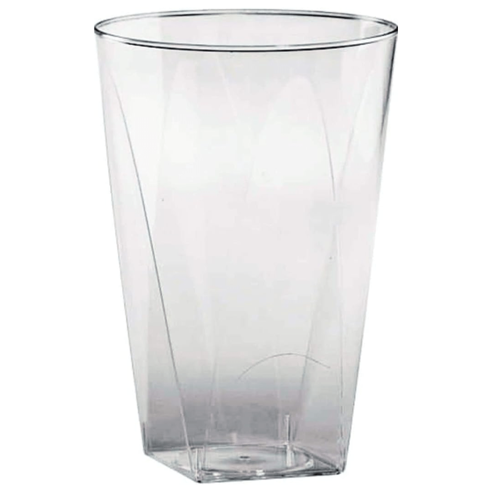 10oz Wine Square Bottom Tumbler Clear Elegant Plastic
