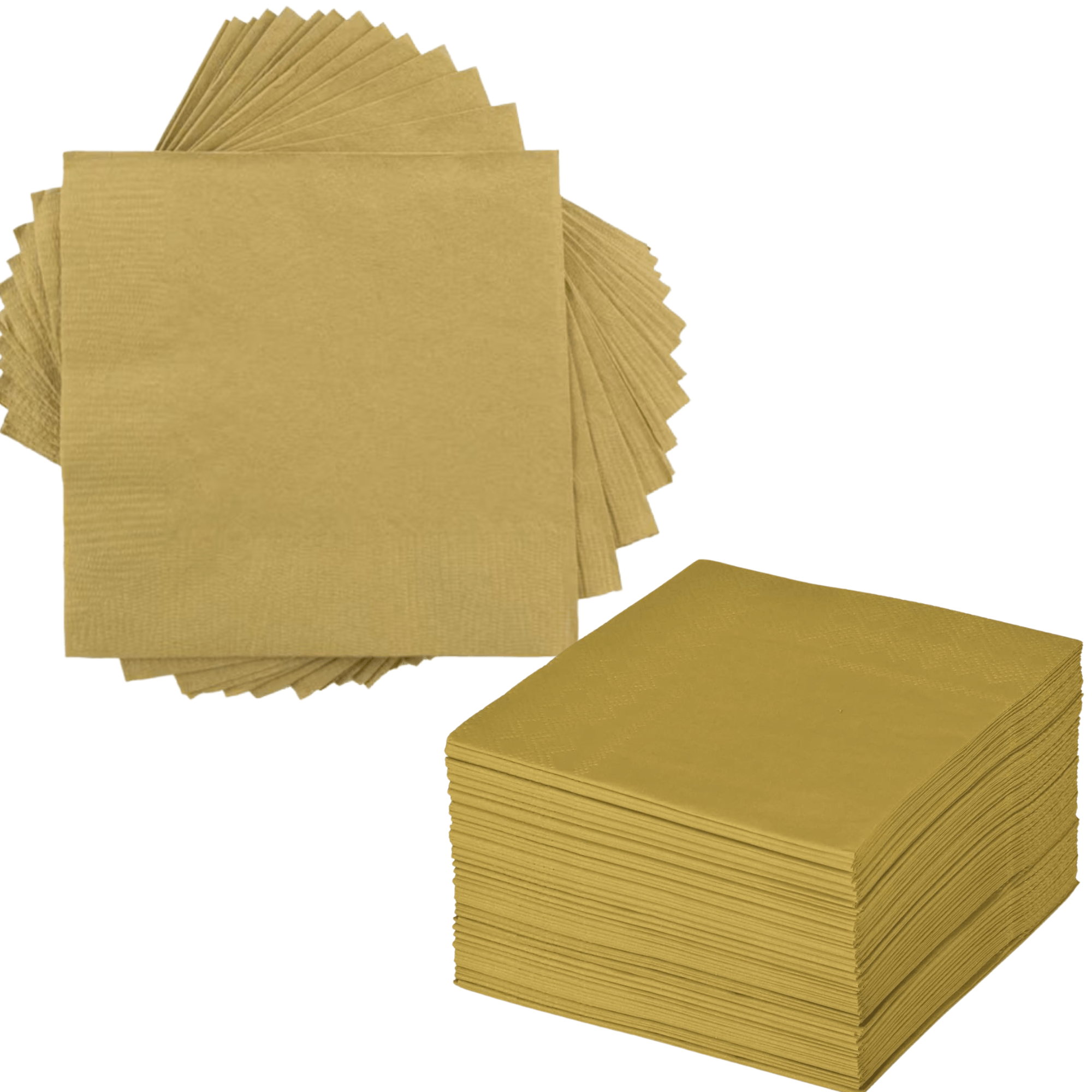GOLD Complete Plastic Disposable Dining Solution for Your Event: Budget Party Set