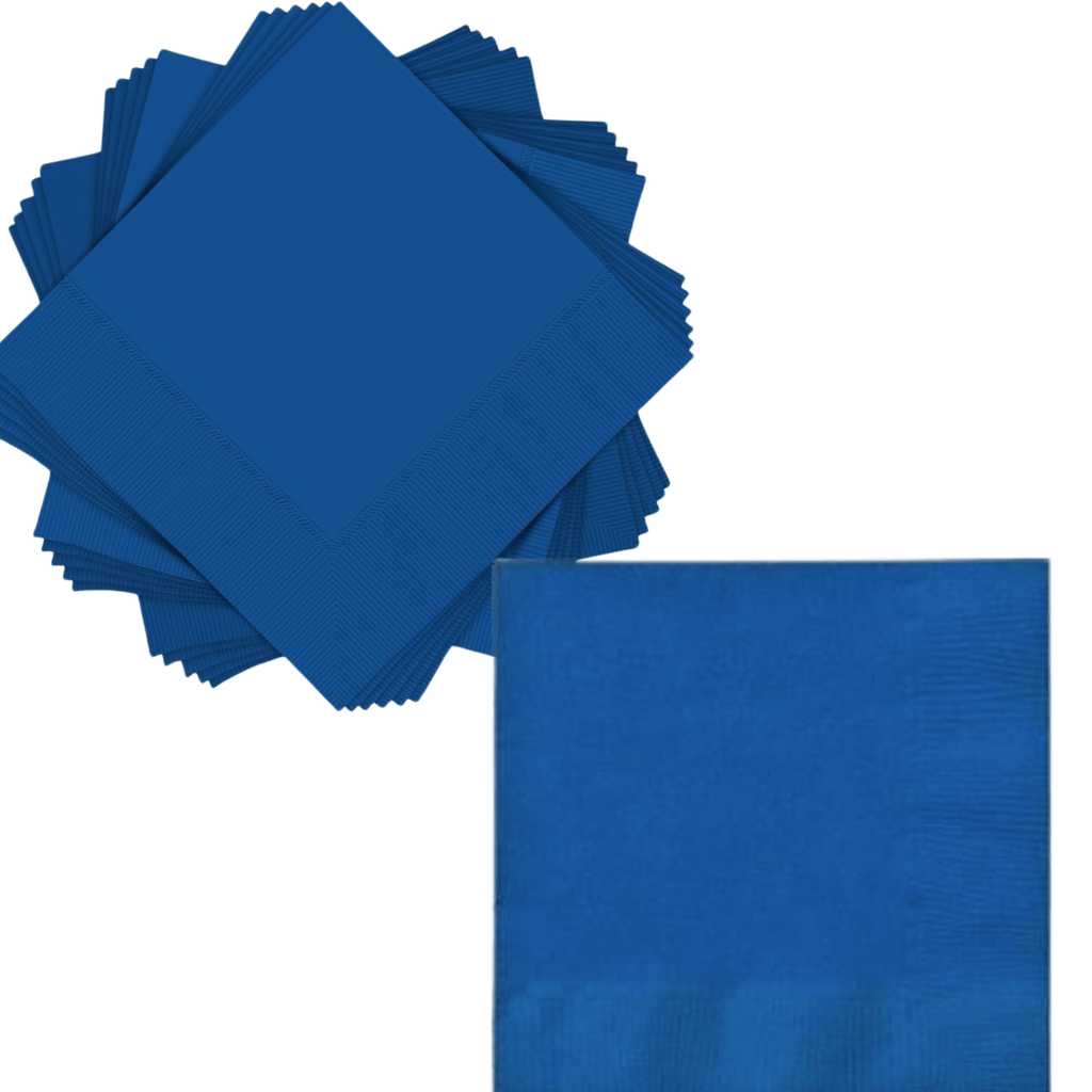 BLUE Complete Plastic Disposable Dining Solution for Your Event: Budget Party Set