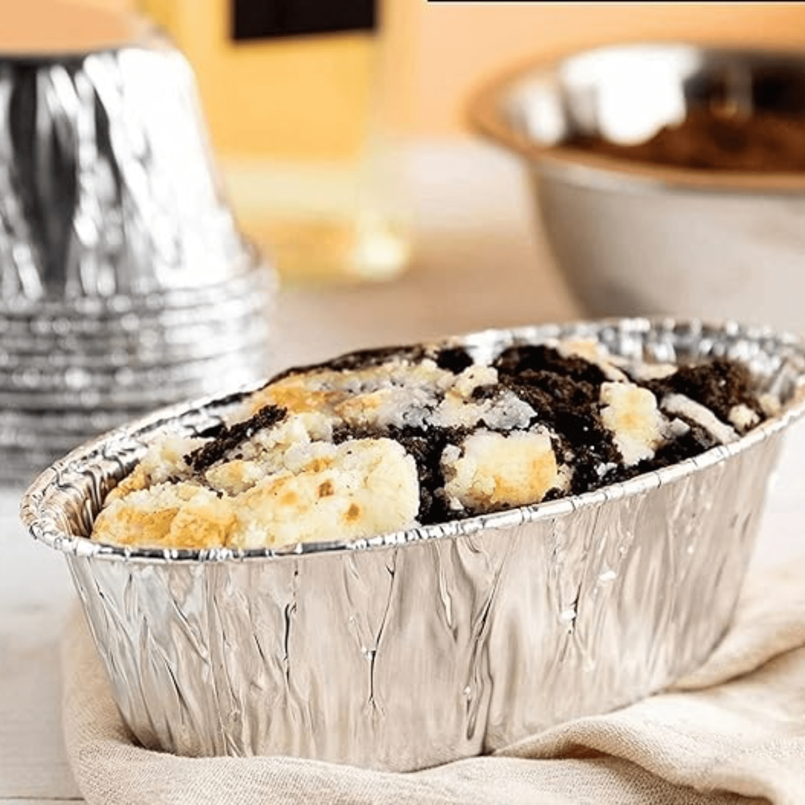 *WHOLESALE* 5lb Large Oval Challa Loaf Pan Aluminum Disposable 198/Case