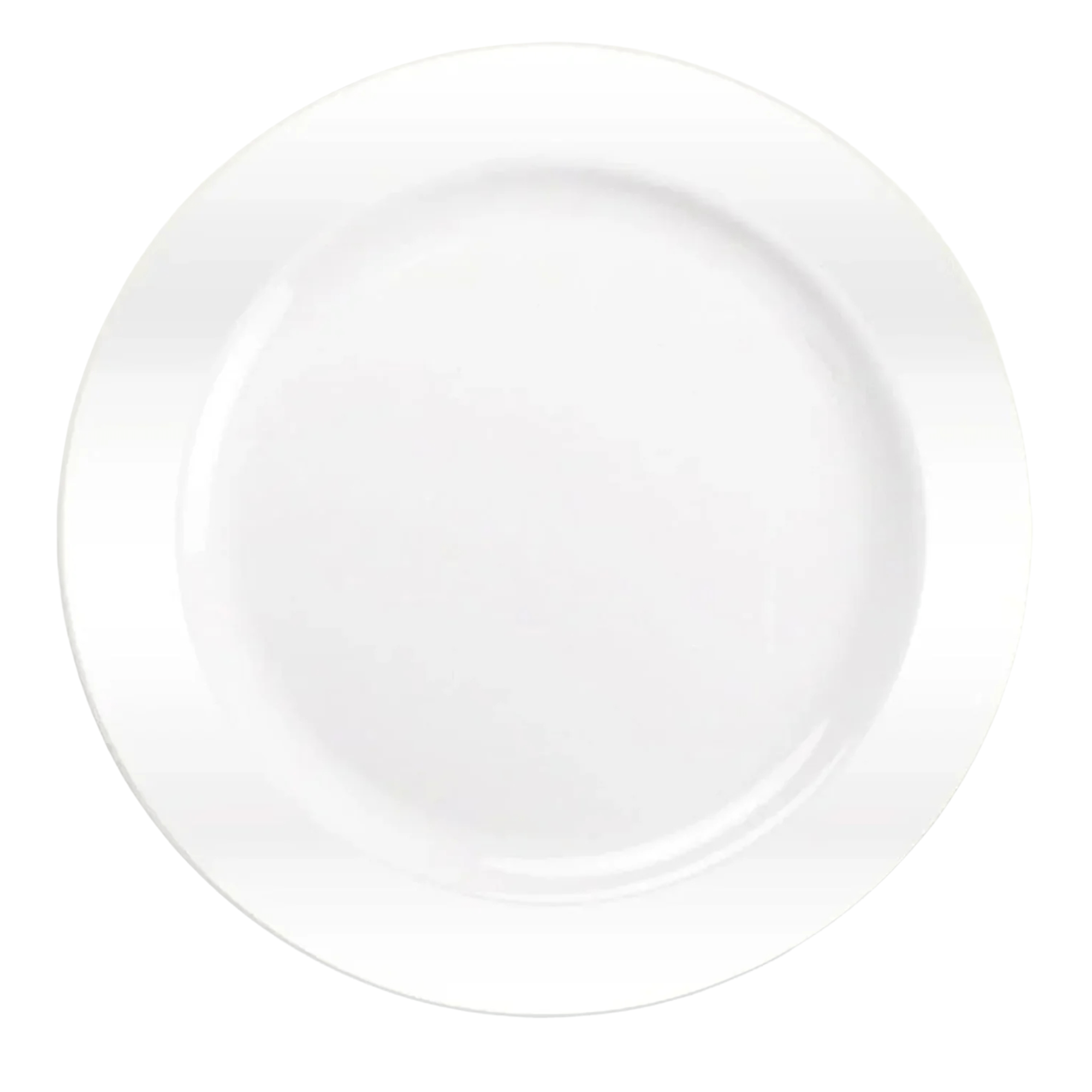 *JUMBO PACK* Magnificence 9" White Plate Heavy weight Plastic Dinner