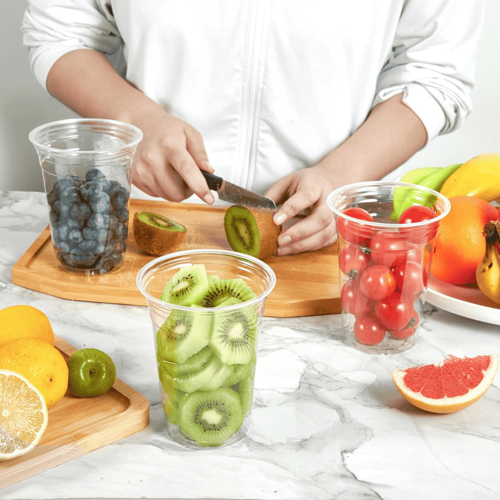 12oz Plastic Clear PET Cups, for All Kinds of Beverages