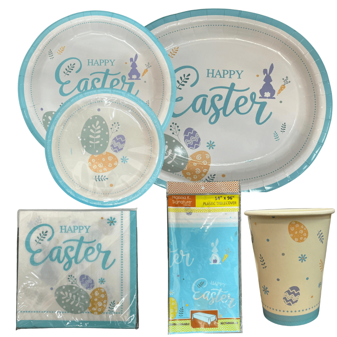 Oval 10" x 12" Easter Paper Plates 10 Pack