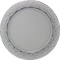 Hammered Design Plastic Charger Silver 13" 2 Pack