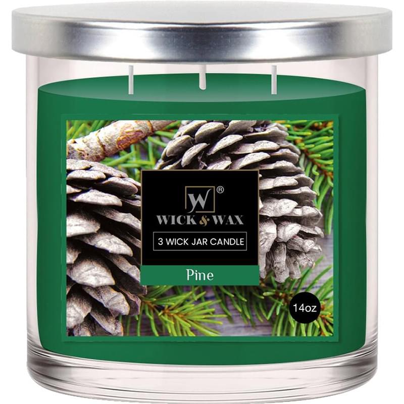 14oz Pine Scented Jar Candle (3-wick)