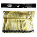 *BUY BULK* Gold Polished Forks Heavy Weight Plastic Disposable