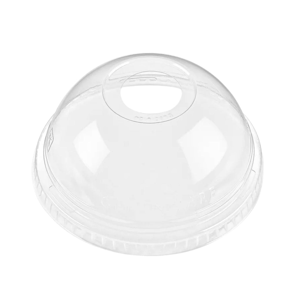 Dome Lid Clear 0.75" Hole  Fits 12, 16, 20 & 24oz