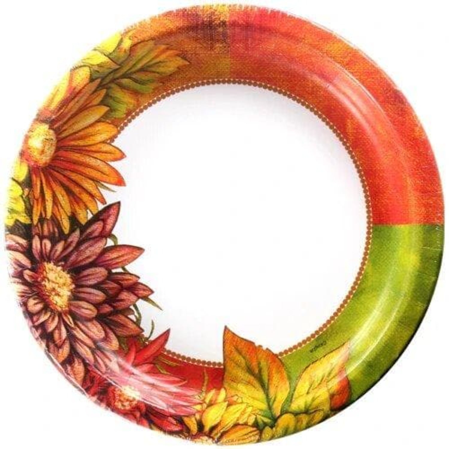 10" Dinner Paper Plates 10"Floral Art Premiu 18 Pack