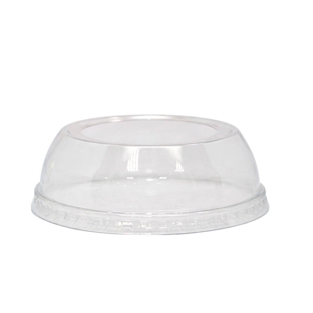 12oz Clear PET Cups with 2" Wide Hole Dome Lid & Straw Plastic Disposable