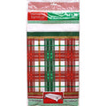 Christmas Plaid Heavyweight Plastic Table Cloth 54" x 96" 1 pack