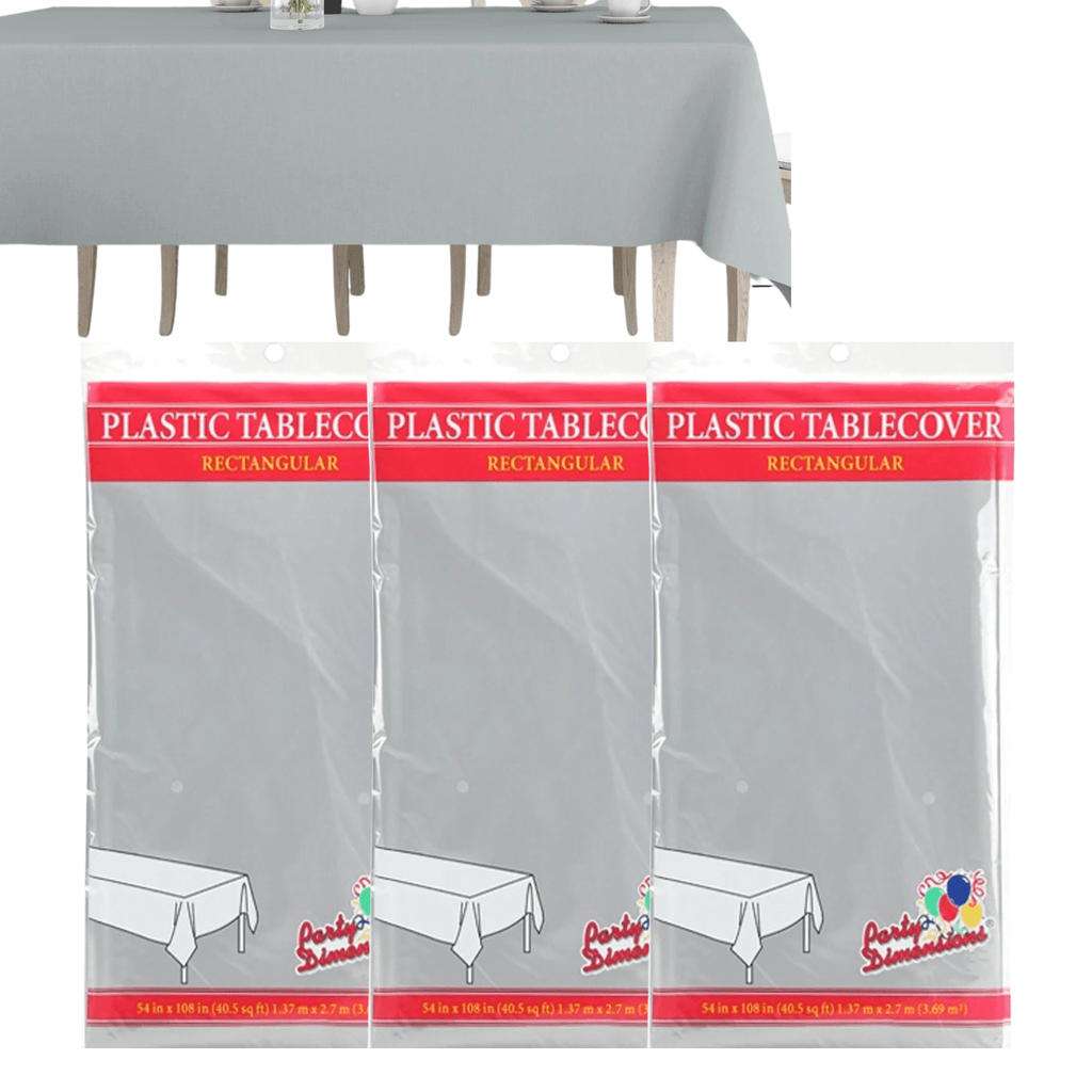 Silver Complete Disposable Dining Set | Budget Party Combo