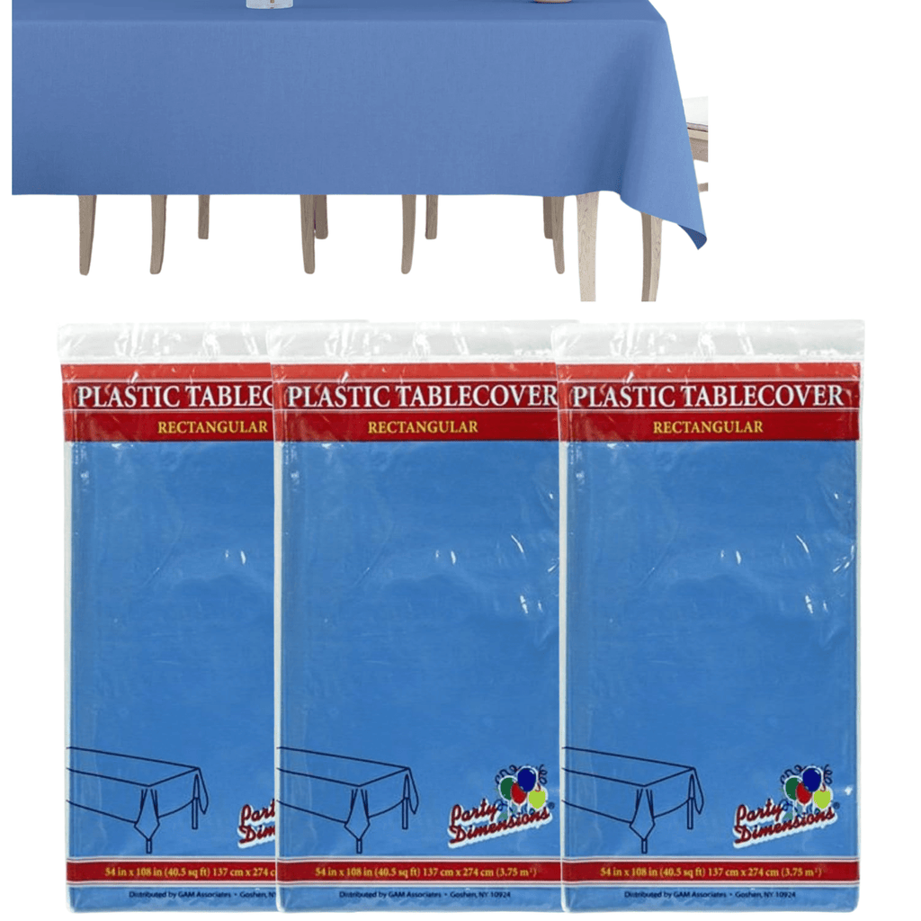 BLUE Complete Plastic Disposable Dining Solution for Your Event: Budget Party Set