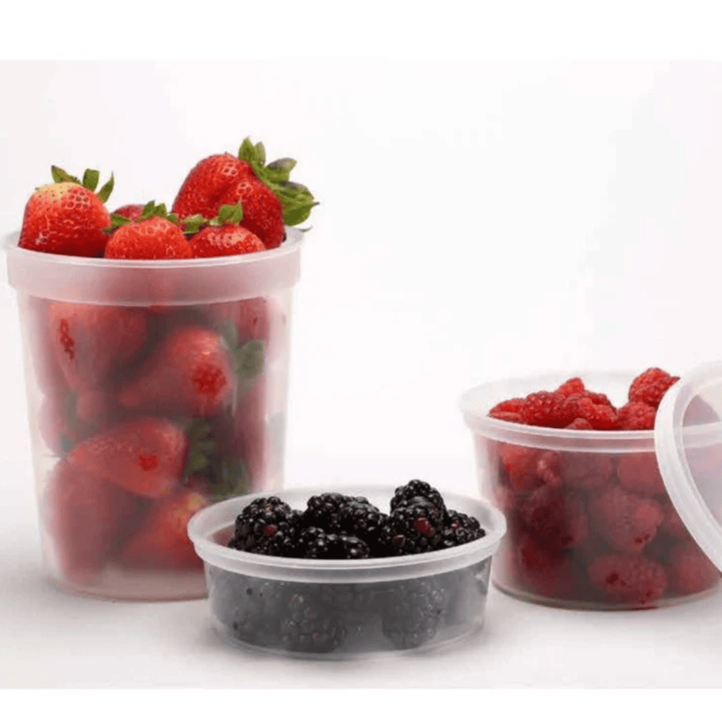 32oz Deli Container with Lids Heavyweight  Plastic