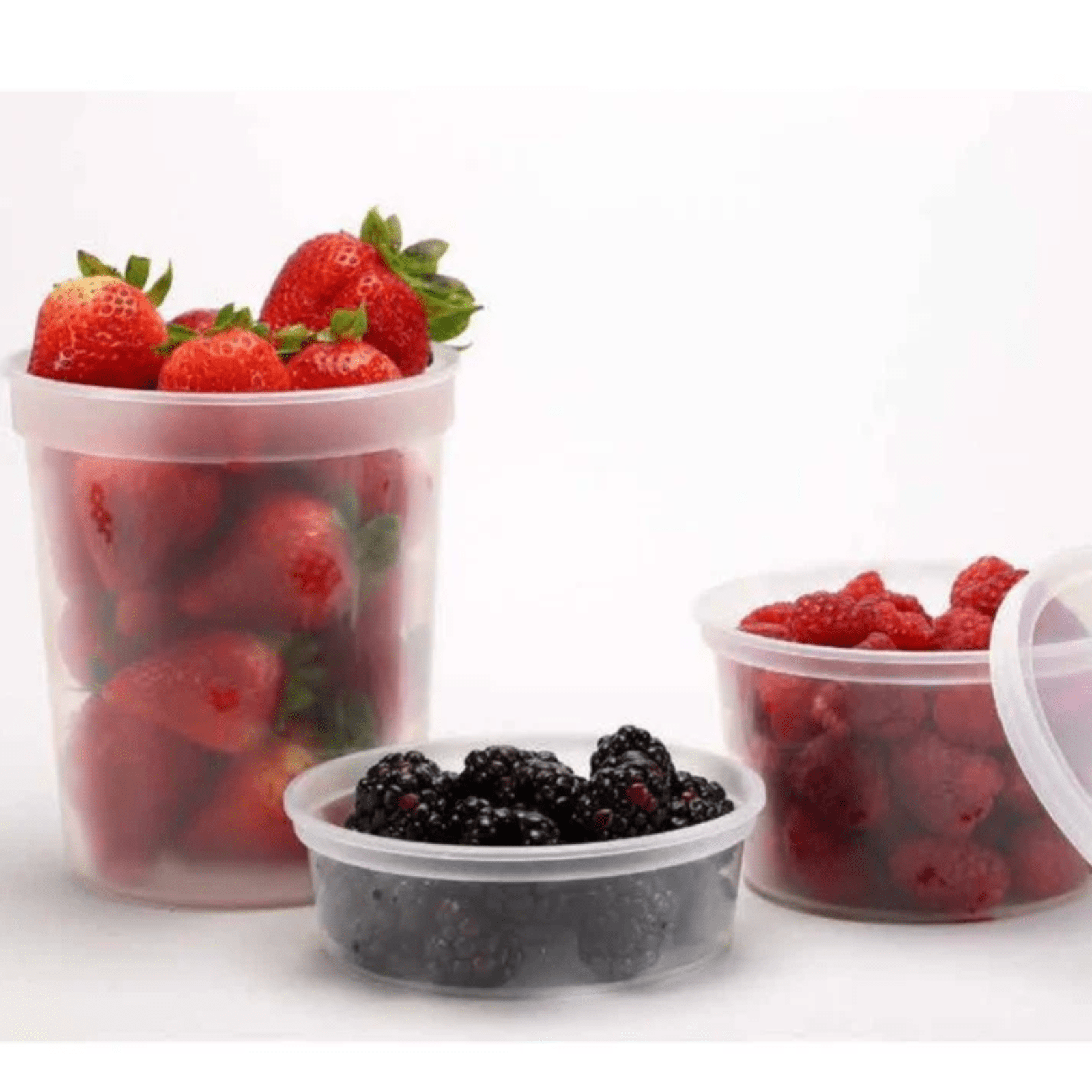 32oz Deli Container with Lids Heavyweight  Plastic