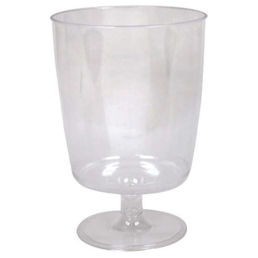 8oz Wine Glasses Footed Elegant Plastic