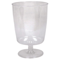 8oz Wine Glasses Footed Elegant Plastic
